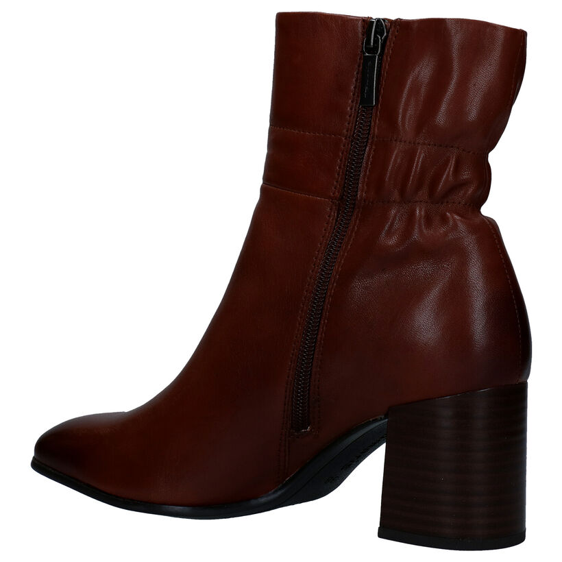 Tamaris Cognac Enkellaarzen in leer (280788)