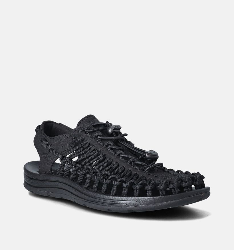 Keen Uneek Sandales plates en Noir pour femmes (356497)