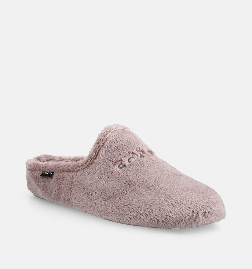 Scapa Taupe Open Pantoffels voor dames (380859) - geschikt voor steunzolen