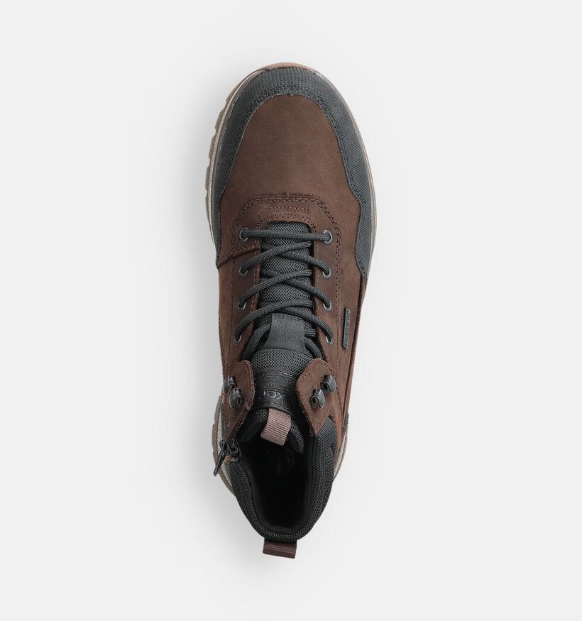 Rieker Donkerbruine Hoge Sneakers voor heren (363515) - geschikt voor steunzolen