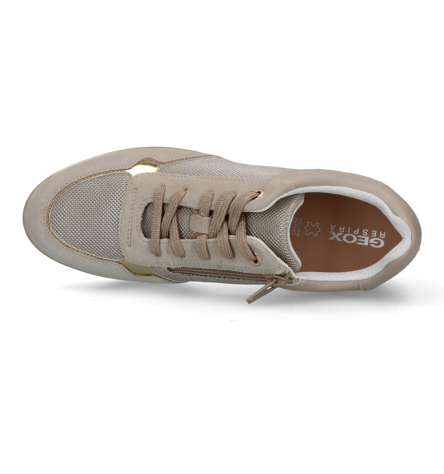 Geox Ilde Taupe Sneakers Dames Lage schoenen Online op TORFS.BE