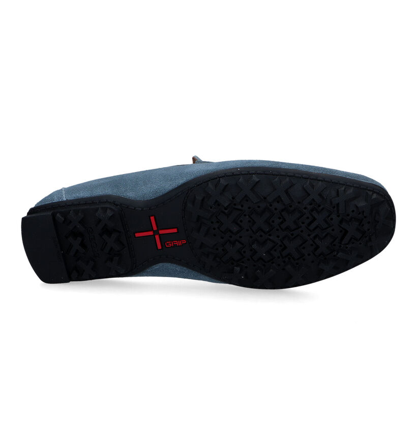 Geox Kosmopolis Grip Blauwe Mocassins in daim (326747)