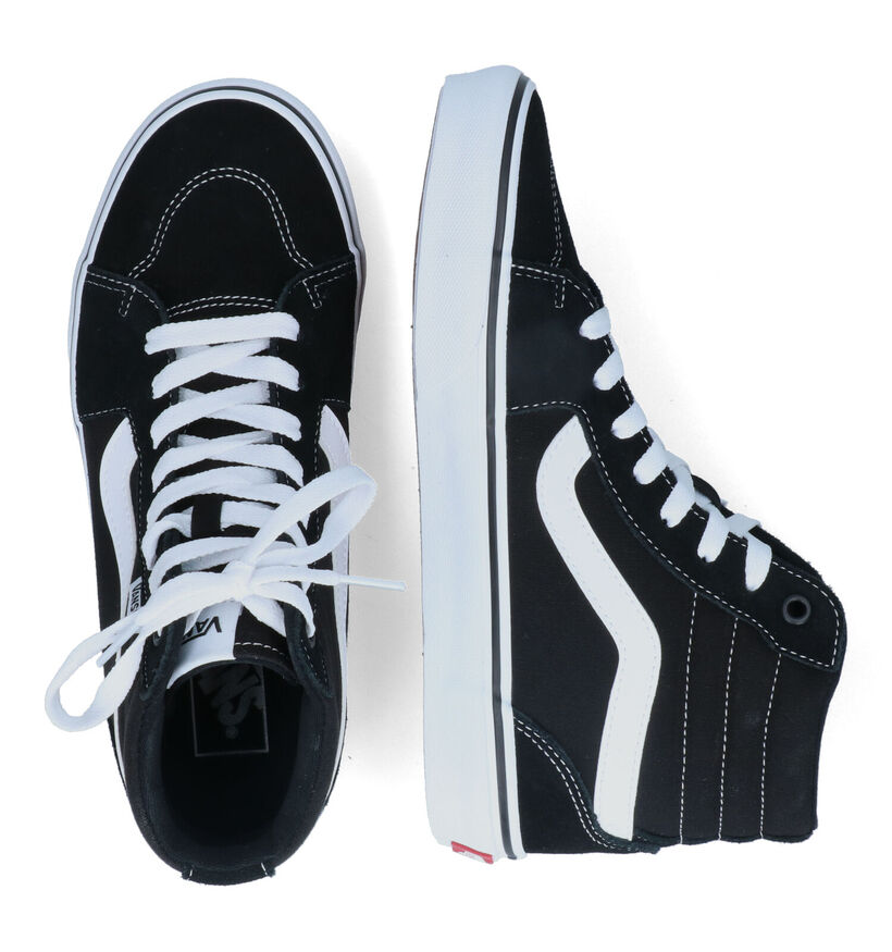 Vans Filmore Hi Baskets de skate en Noir pour femmes (328039)