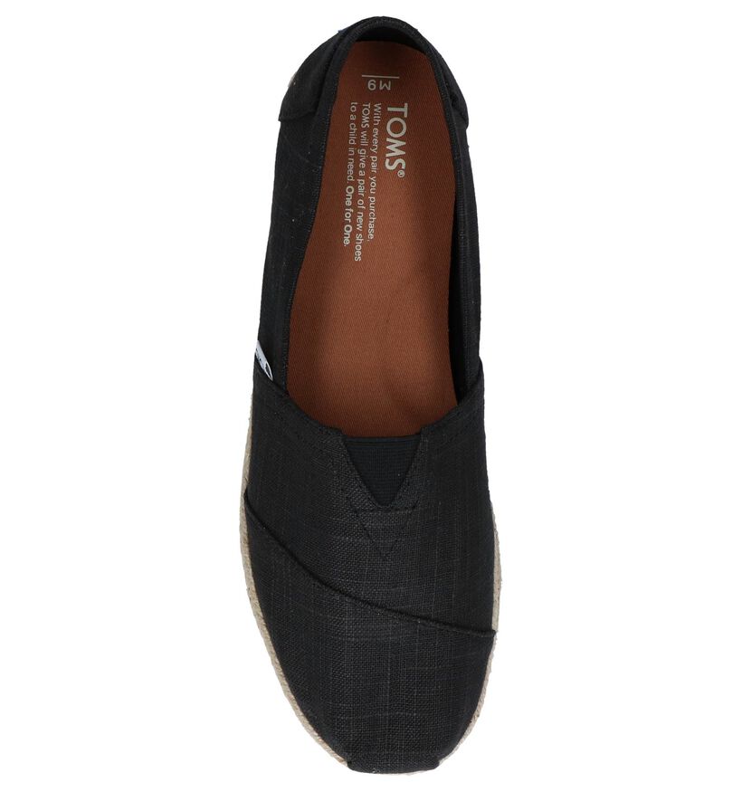 Zwarte Espadrilles Toms in stof (242103)