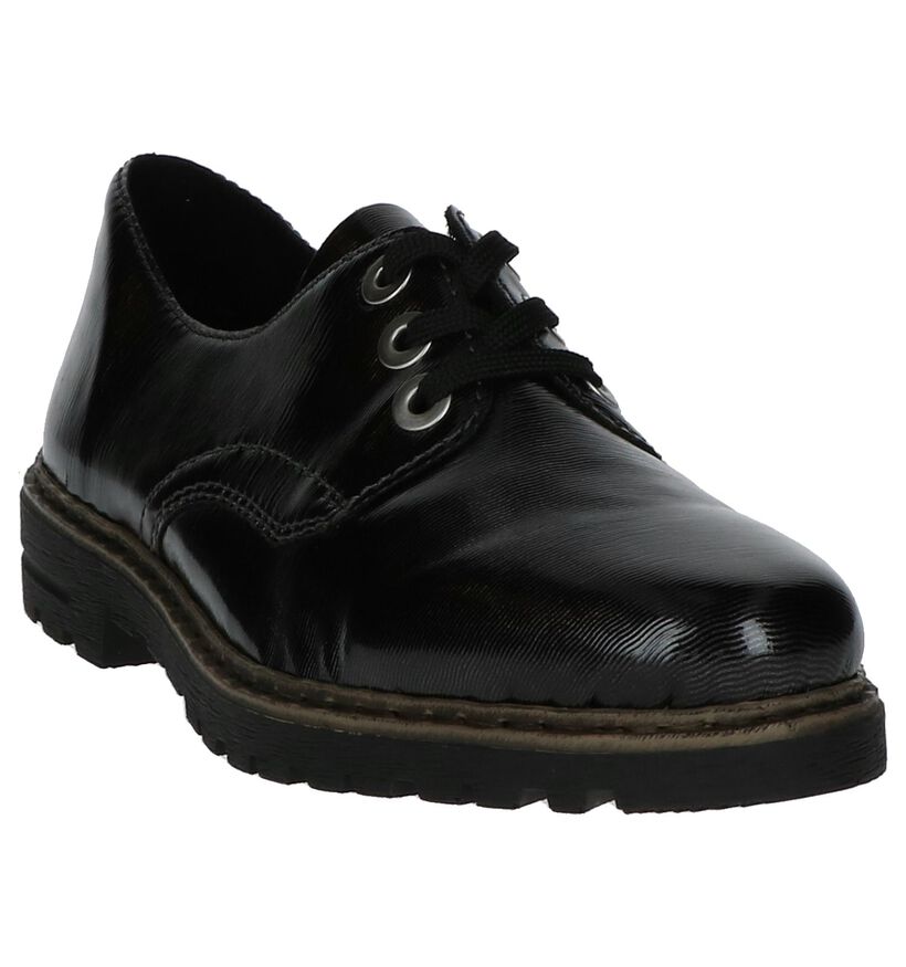 Rieker Chaussures à lacets en Gris foncé en cuir (222522)