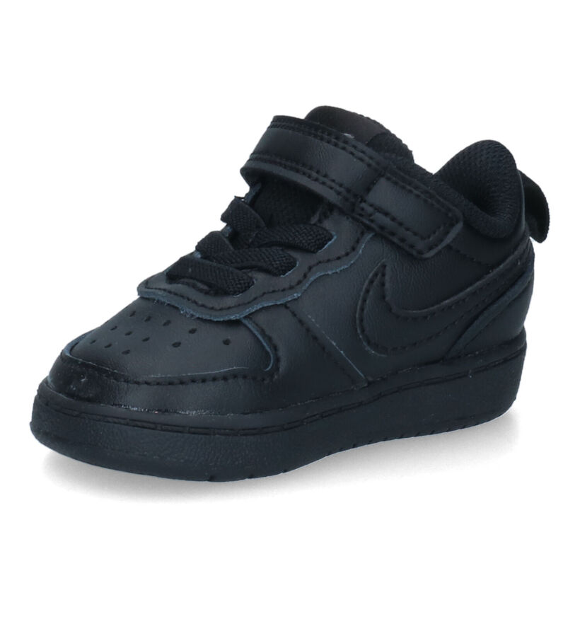 Nike Court Borough Baskets en Noir pour filles, garçons (325381)