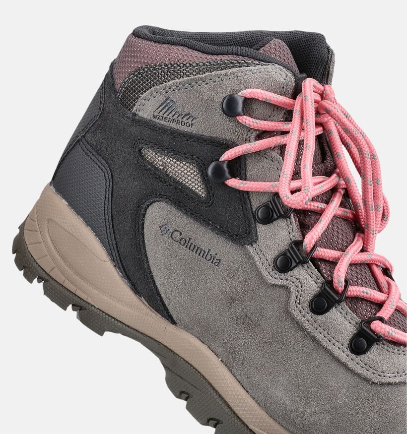 Columbia Newton Ridge Plus Waterproof Amped Grijze Wandelschoenen voor dames (377311) - geschikt voor steunzolen
