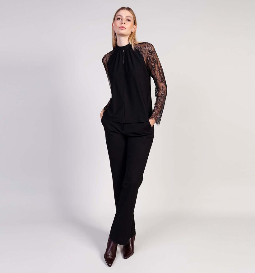 Vero Moda Milla Lace Blouse en Noir pour femmes (364506)