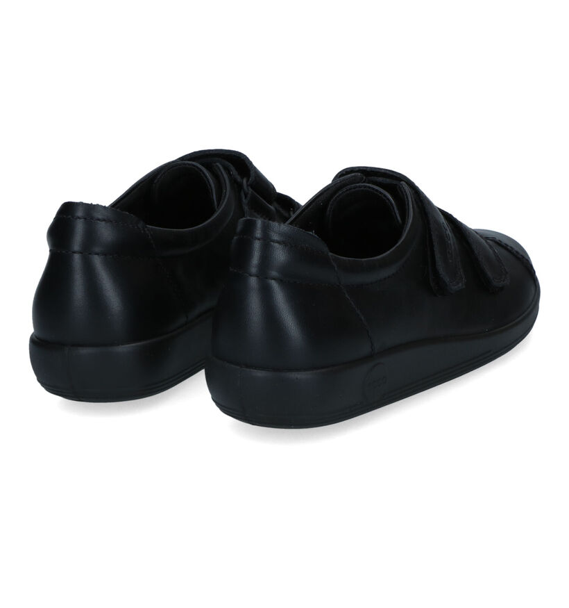 Ecco Soft 2.0 Zwarte Velcroschoenen voor dames (314895) - geschikt voor steunzolen