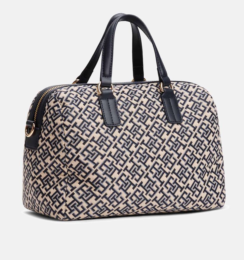 Tommy Hilfiger Jacquard Duffle Beige/Blauwe Handtas voor dames (359256)