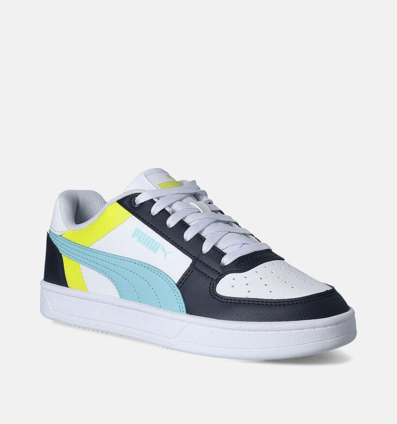 Puma Caven 2.0 Block Baskets en Blanc pour filles, garçons (350380) - pour semelles orthopédiques