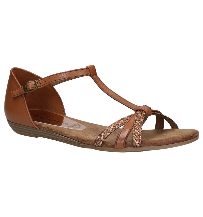 Tamaris Cognac Sandalen in kunstleer (289426)