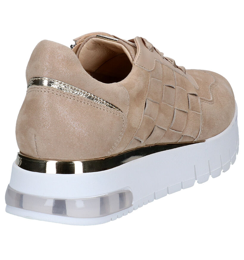 Softwaves Chaussures à lacets en Beige foncé en cuir (289995)