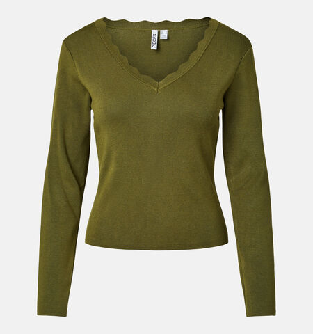 Pieces T-shirts Bordeaux/Groen