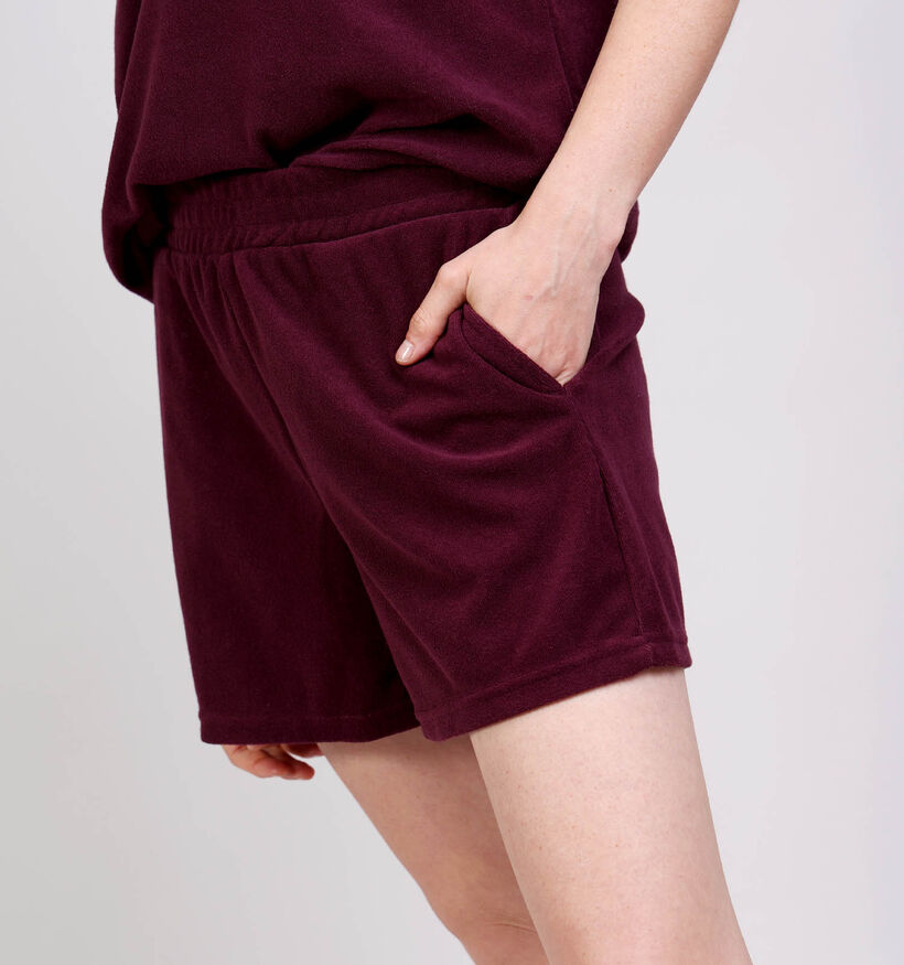 JDY Terry Pocket Bordeaux Short voor dames (374854)
