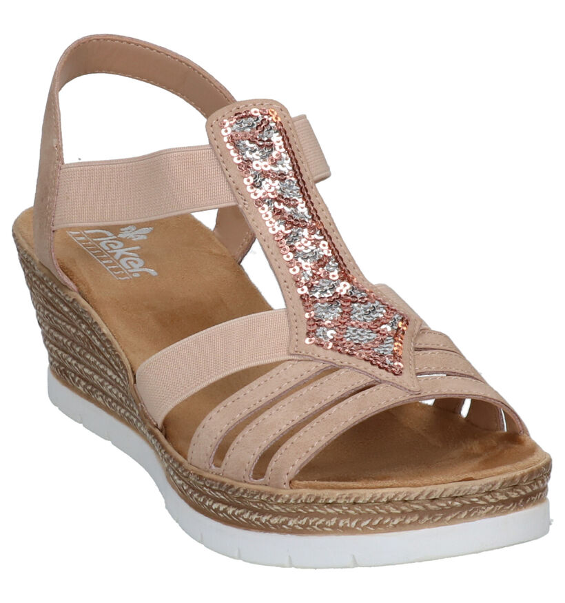 Rieker Sandales à talons en Nude en simili cuir (271893)