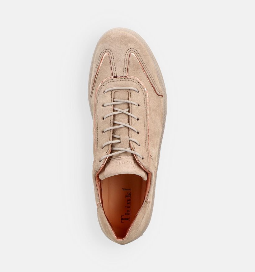 Think! Baskets en Beige pour femmes (374086) - pour semelles orthop&eacute;diques