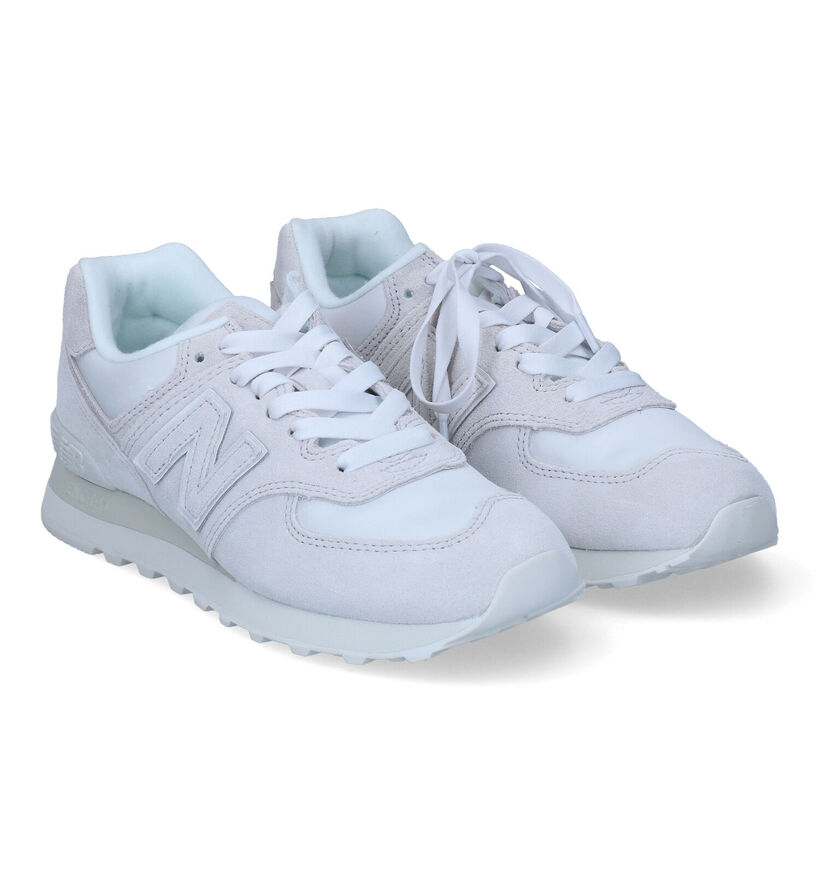 New Balance WL574 Baskets en Rose pour femmes (301901) - pour semelles orthopédiques