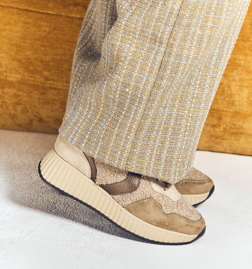 La Strada Teddy Beige Sneakers voor dames (361776) - geschikt voor steunzolen