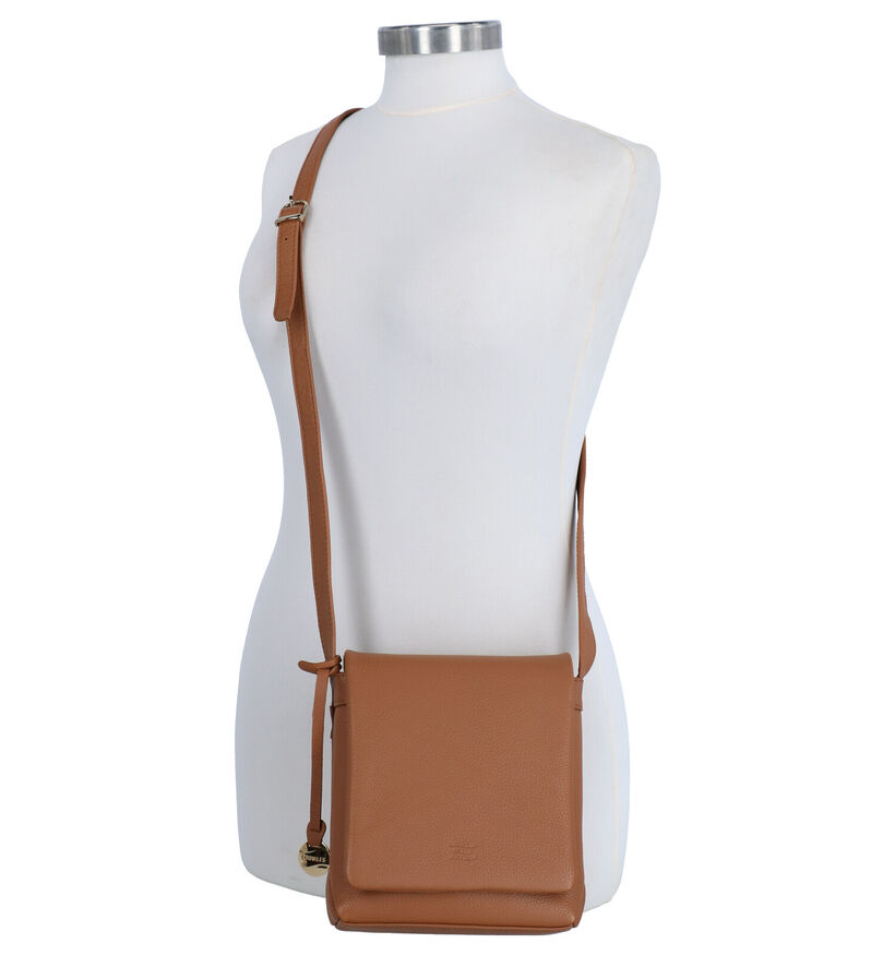 Crinkles Cognac Crossbody tas voor dames (349846)