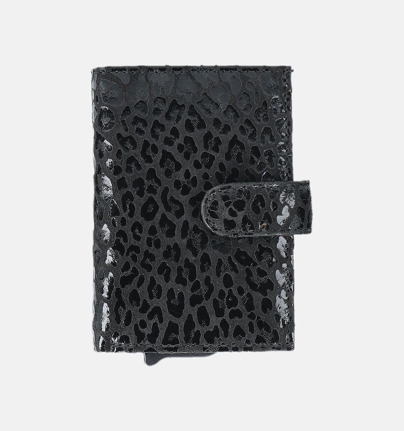 Charm London Leopard Porte-carte en Noir pour femmes (374371)
