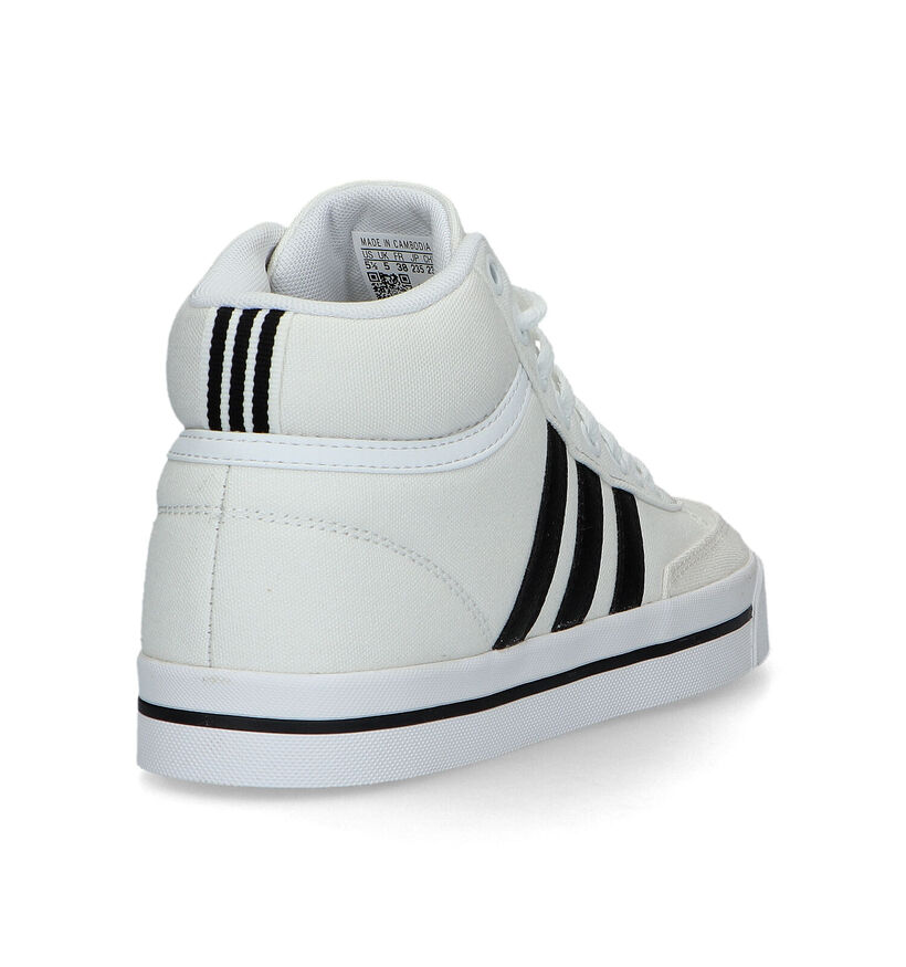 adidas Retrovulc Mid Baskets en Blanc pour femmes (324486) - pour semelles orthopédiques