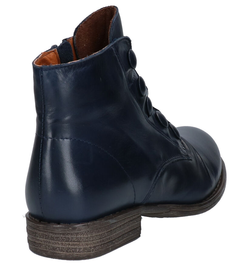 Miz Mooz Donkerblauwe Boots in leer (262695)