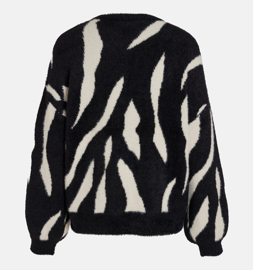 Vila Juli Zwarte Gebreide fluffy trui voor dames (328879)