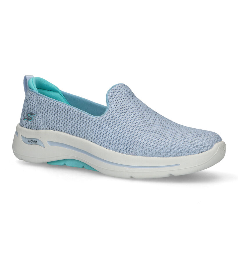 Skechers Go Walk Arch Fit Baskets Slip-on en Bleu pour femmes (319366) - pour semelles orthopédiques
