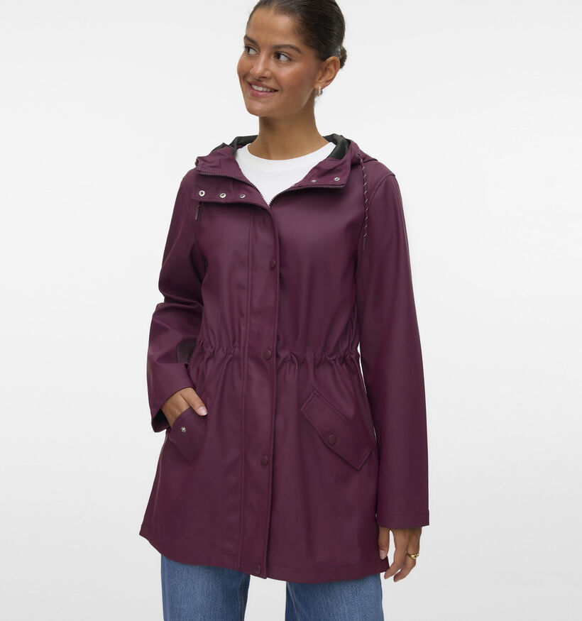 Vero Moda Malou Manteau long en Bordeaux pour femmes (377621)