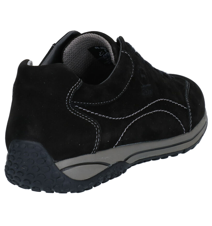 Gabor OptiFit Zwarte Veterschoenen voor dames (315300) - geschikt voor steunzolen
