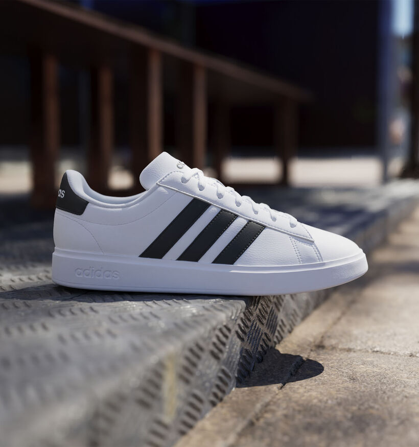 adidas Grand Court 2.0 Witte Sneakers voor jongens, heren (350086) - geschikt voor steunzolen
