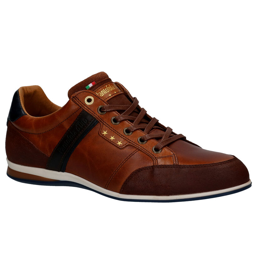 Pantofola d'Oro Roma Chaussures à lacets en Cognac pour hommes (322042) - pour semelles orthopédiques