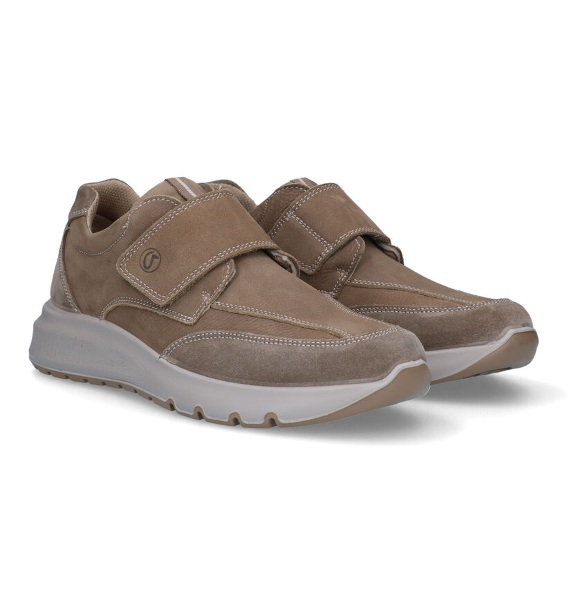 Ara Arizona Taupe Velcroschoenen in nubuck (325478)