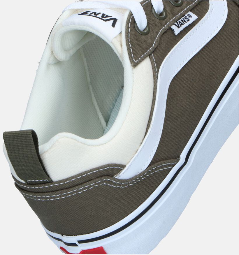 Vans Filmore Baskets de skate en Vert Kaki pour hommes (337037)