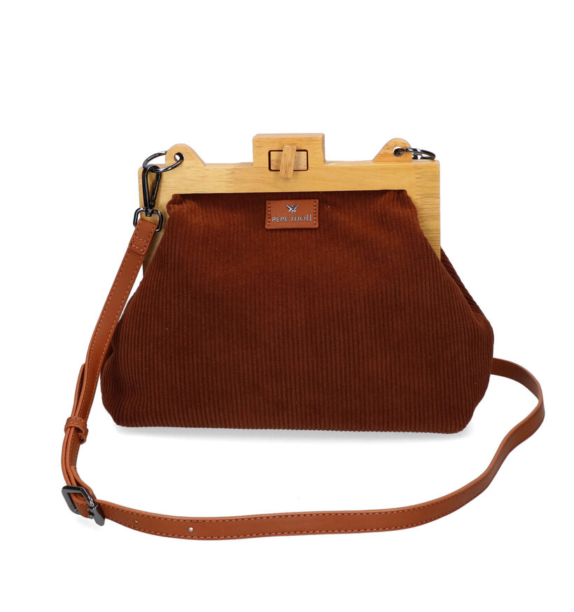 Pepe Moll Denise Bruine Crossbody Tas in stof (316893)