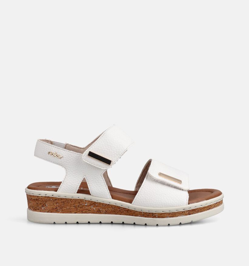 Rieker Witte Sandalen met hak voor dames (370395)