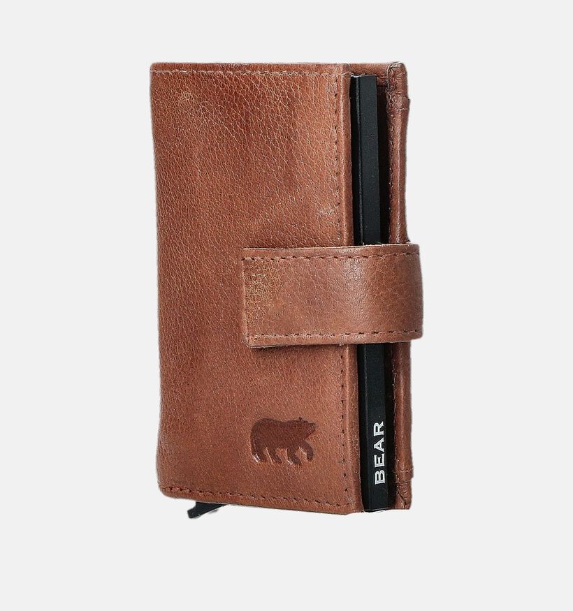 Bear Design Porte-monnaies zipp&eacute; en Cognac pour femmes, hommes (382143)