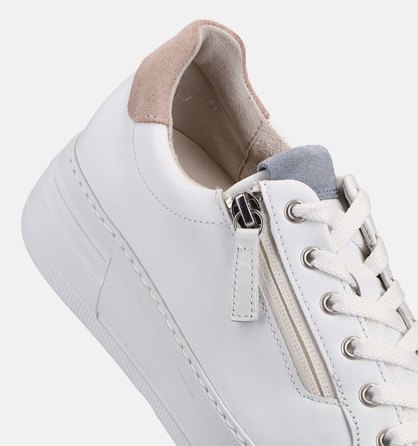 Gabor Witte Rits-Veterschoenen voor dames (368363) - geschikt voor steunzolen