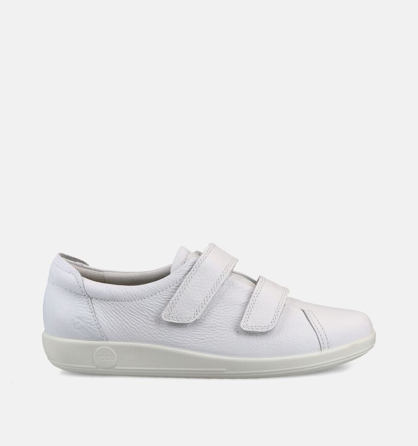 ECCO Soft Witte Lage Schoenen voor dames (369794) - geschikt voor steunzolen