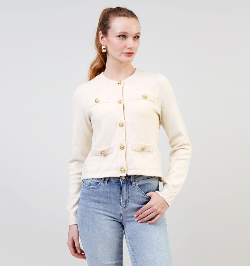 Vero Moda Embella Cardigan en Beige pour femmes (335336)