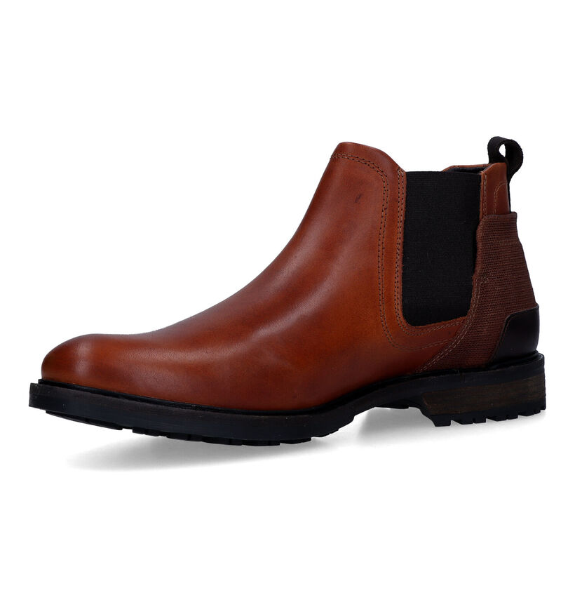 Bullboxer Bottines Chelsea en Cognac pour hommes (327428)