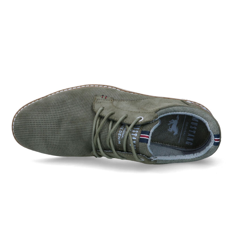 Mustang Chaussures à lacets en Vert kaki pour hommes (336652)