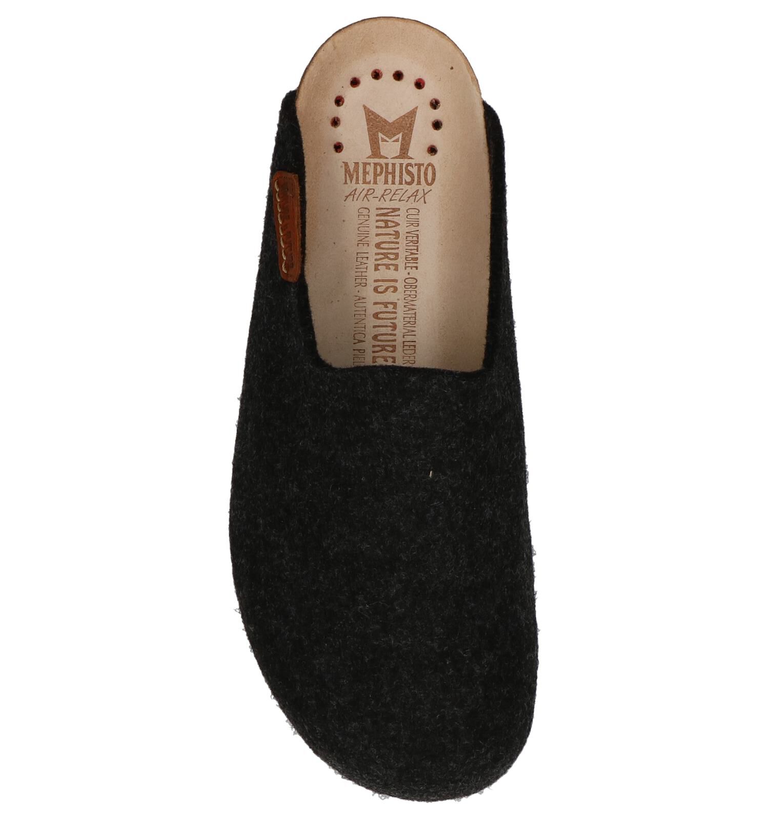 Mephisto Yang Sweety Donkergrijze Pantoffels Heren Pantoffels Online op TORFS.BE
