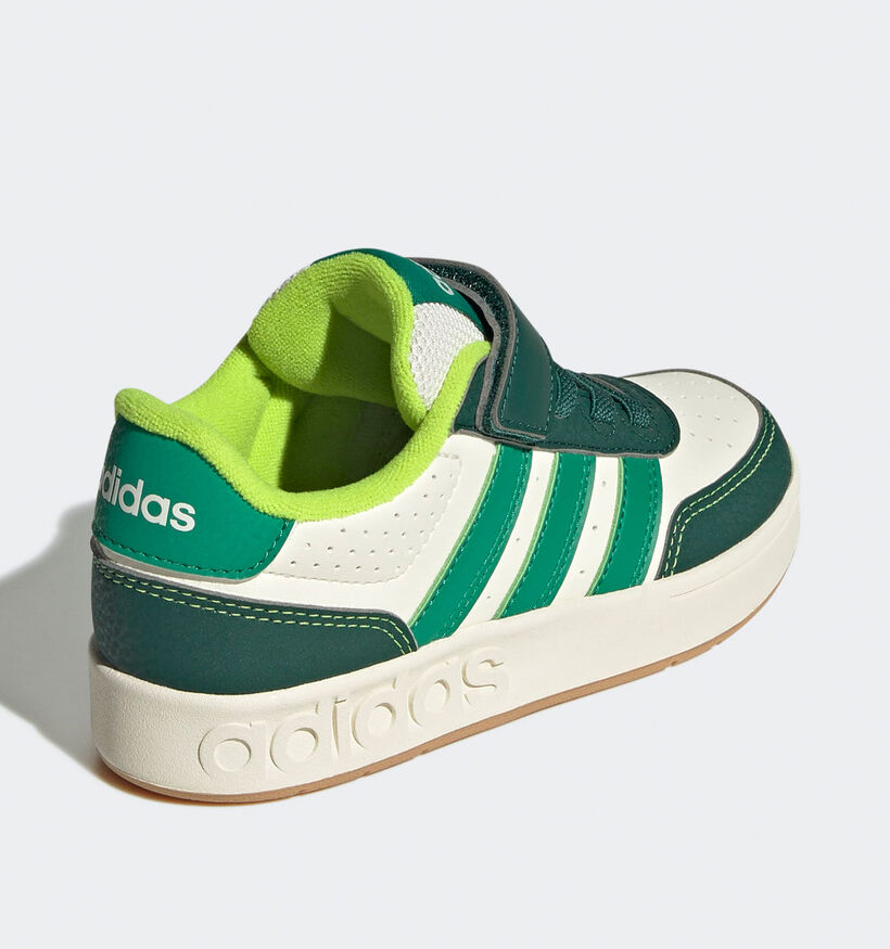 adidas Breakbase Wit/Groene Sneakers voor meisjes, jongens (359622) - geschikt voor steunzolen