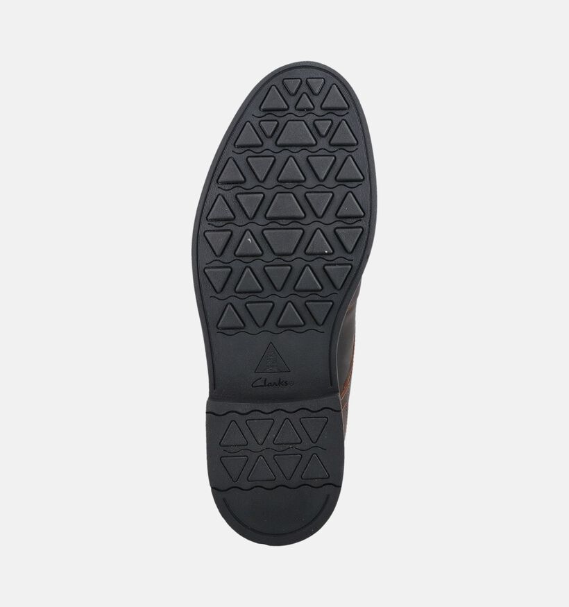 Clarks Newford Donkerbruine Geklede Veterschoenen voor heren (376488) - geschikt voor steunzolen