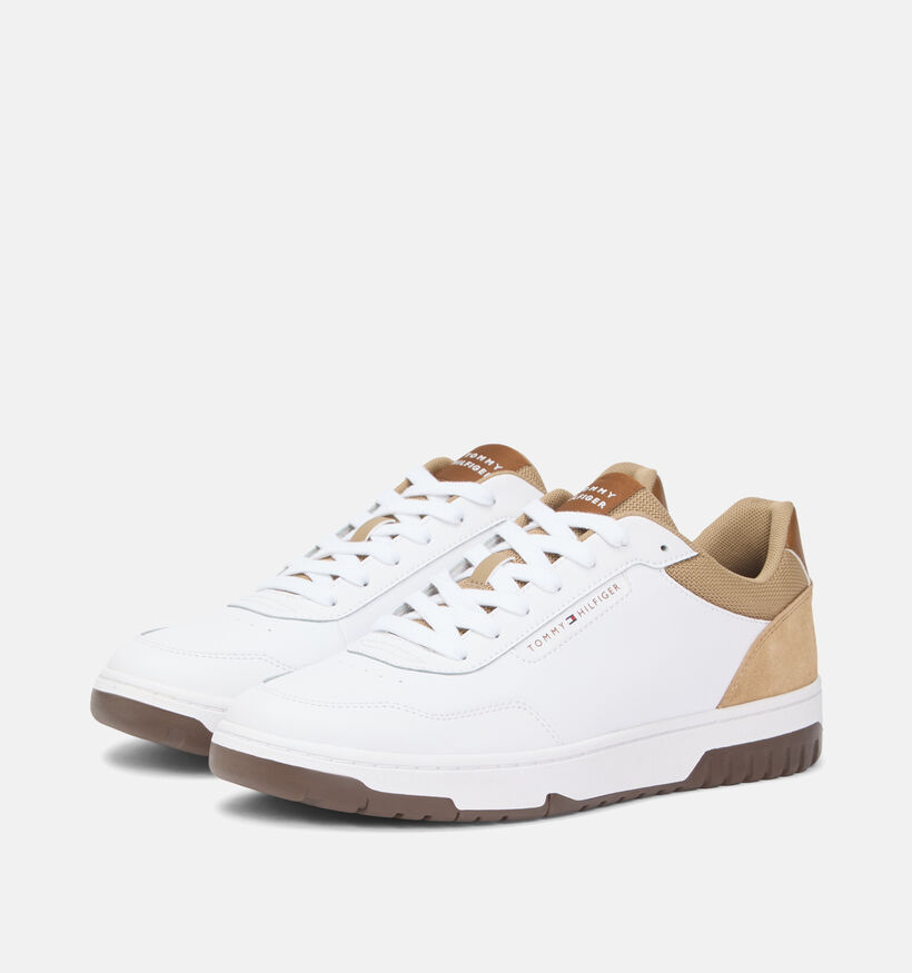 Tommy Hilfiger Basket Core Lite Chaussures &agrave; lacets en Blanc pour hommes (366170) - pour semelles orthop&eacute;diques