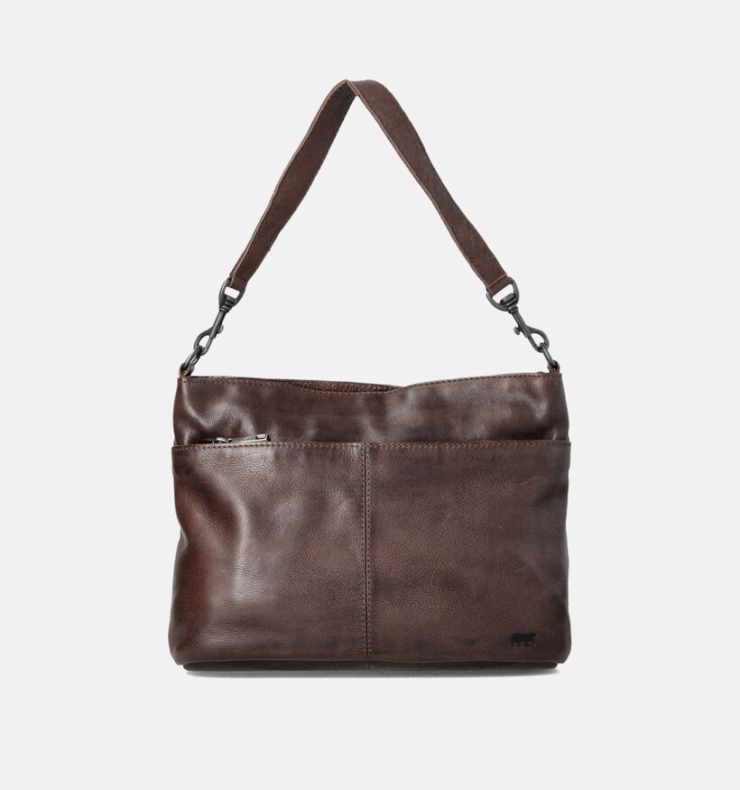 Bear Design Sac &agrave; bandouli&egrave;re en Brun fonc&eacute; pour femmes (382128)
