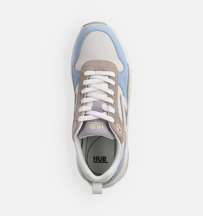 Hub Glide Ecru/Blauwe Sneakers voor dames (369569)