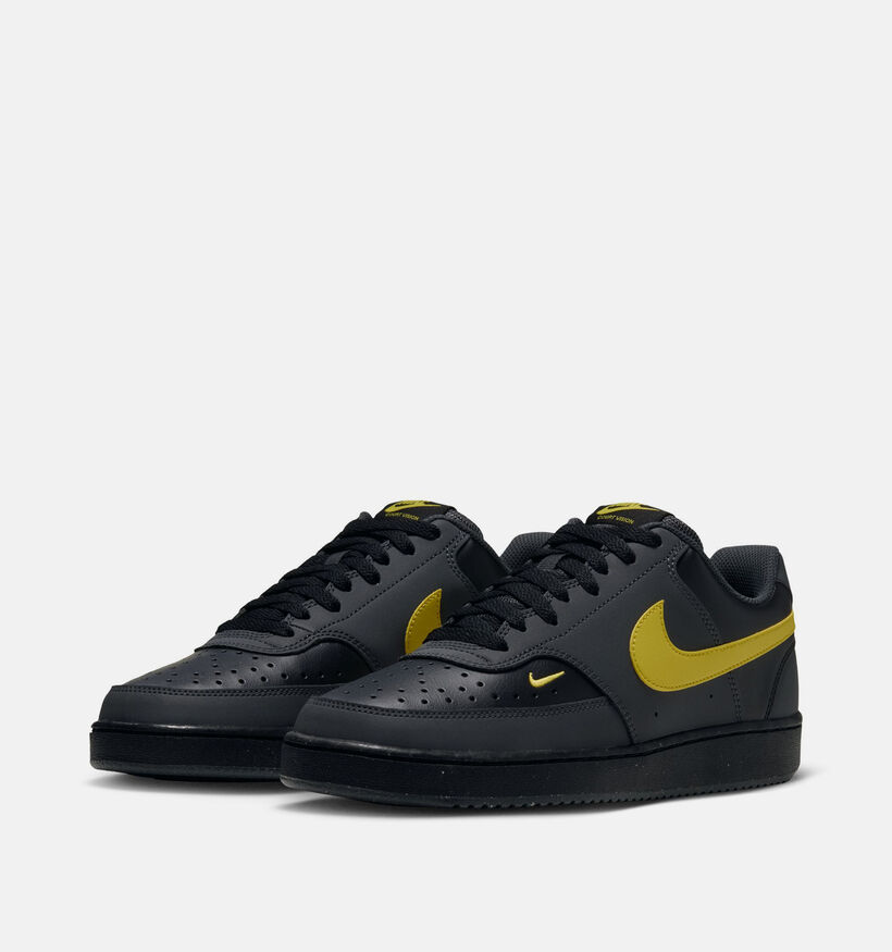 Nike Court Vision Low Next Nature Baskets en Gris fonc&eacute; pour hommes (380984)